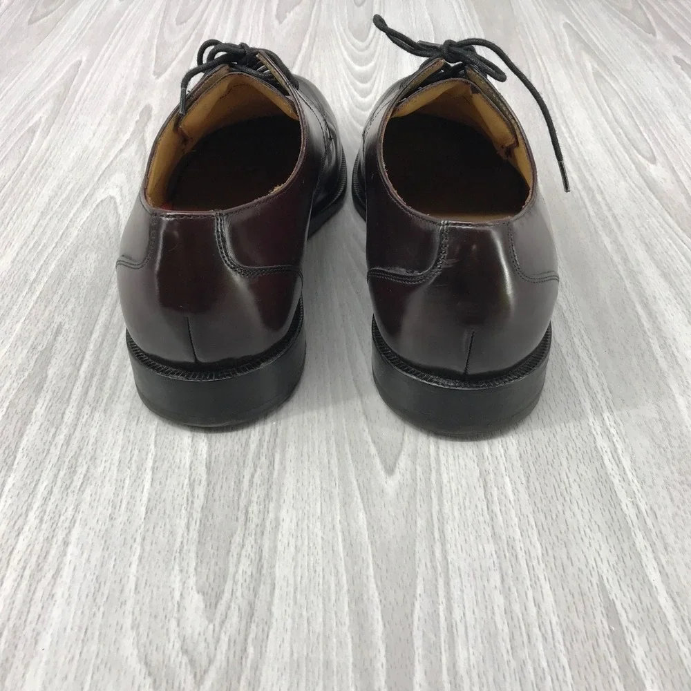 Cole Haan Grand.OS Mens Burgundy Leather Apron Toe Derby Dress Shoes C14204 10 M